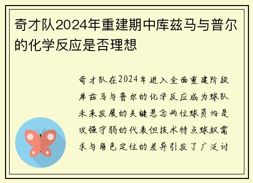 奇才队2024年重建期中库兹马与普尔的化学反应是否理想